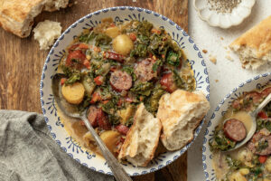 Instant Pot Potato, Kale & Pork Sausage Soup