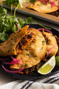 Crispy Pork and Black Bean Tacos