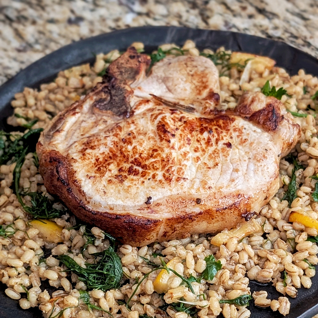 Dill Pickle Brined Pork Chops