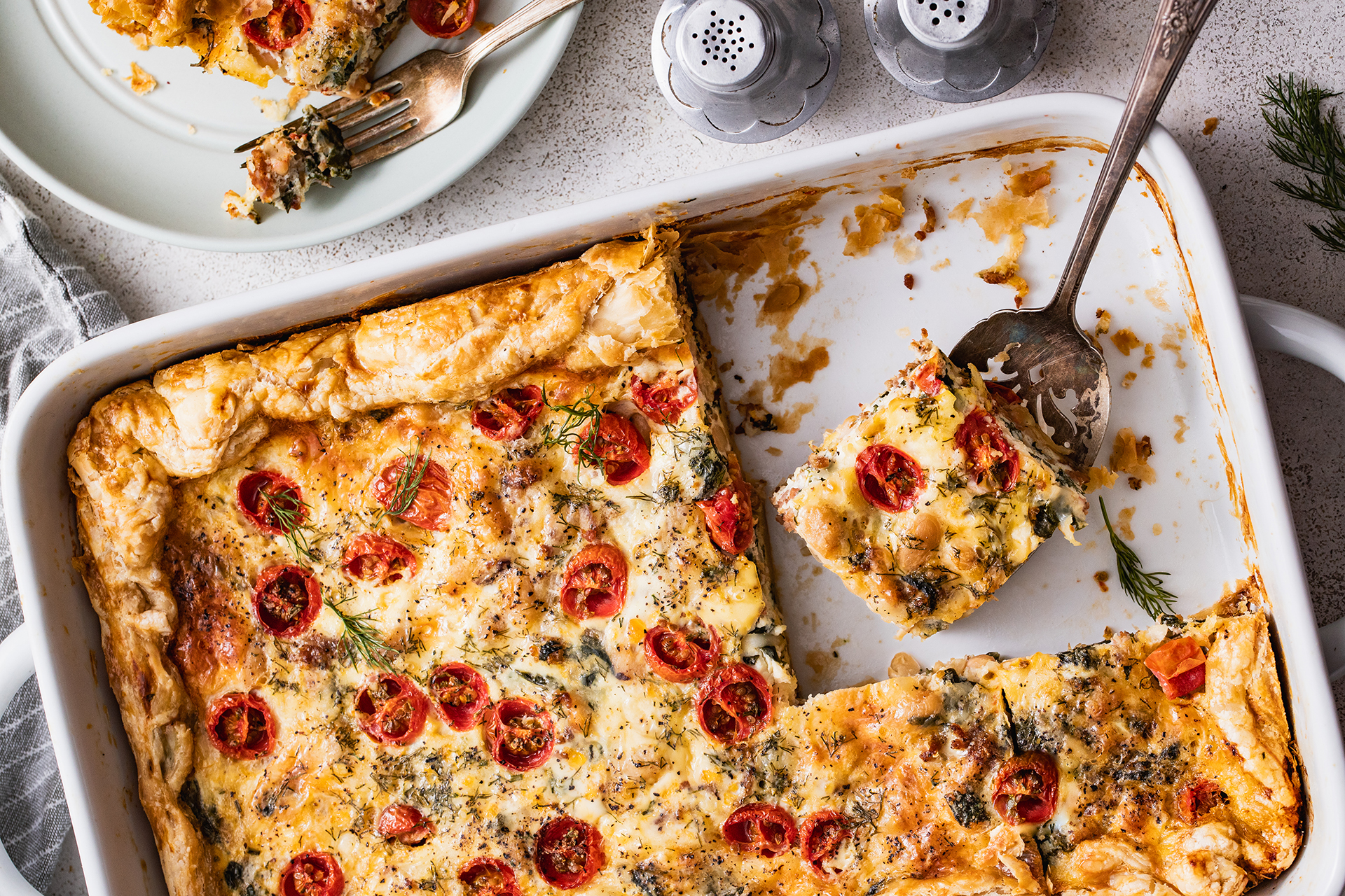 Sausage and Bean Breakfast Tart
