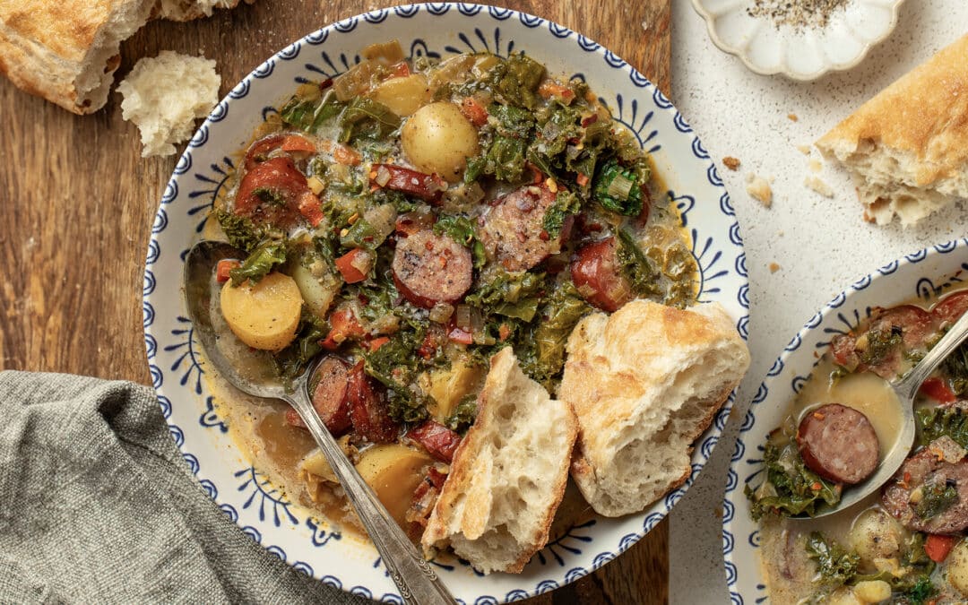 Instant Pot Potato, Kale & Pork Sausage Soup