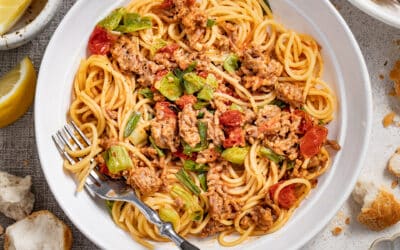 Italian Sausage, Lemon and Scallion Spaghetti