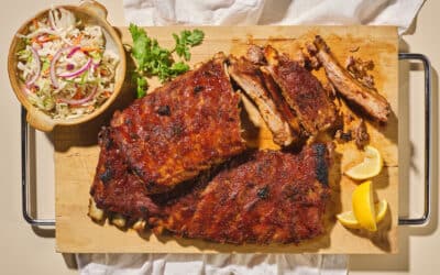 Spicy Peach Balsamic Spareribs