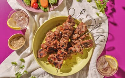 Grilled Korean BBQ Tenderloin Skewers