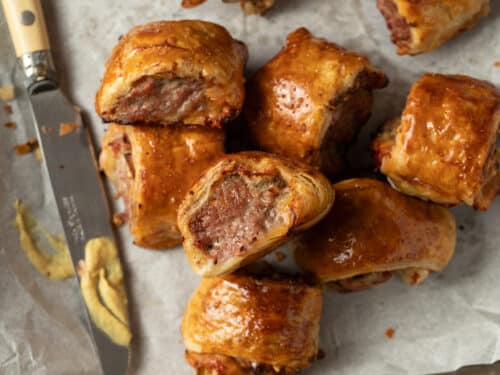 cheese apple sausage rolls