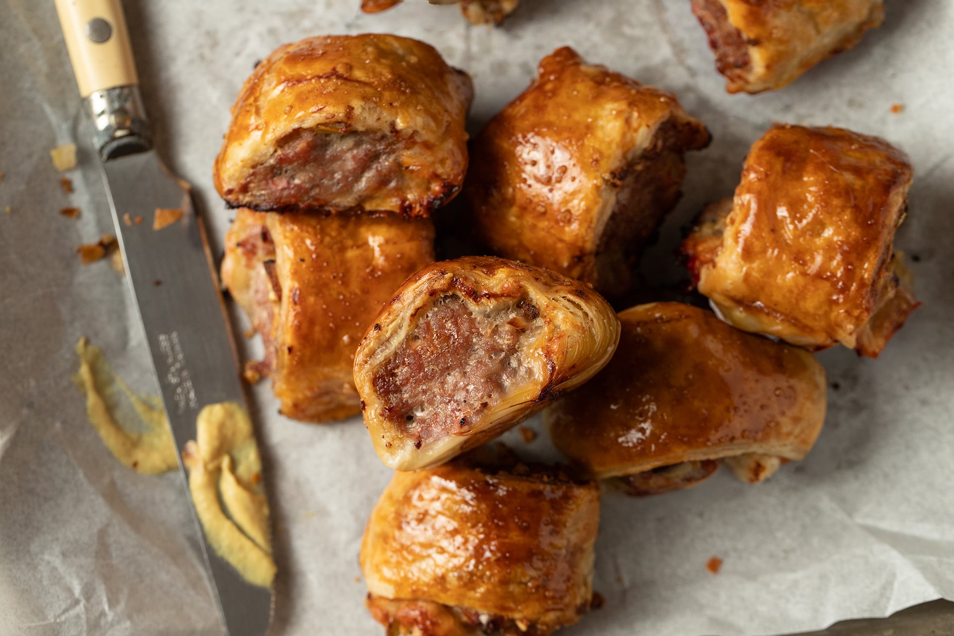 cheese apple sausage rolls