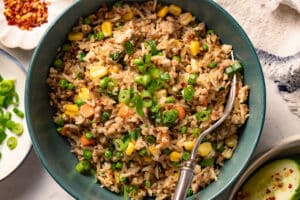 Ground Pork and Rice Skillet