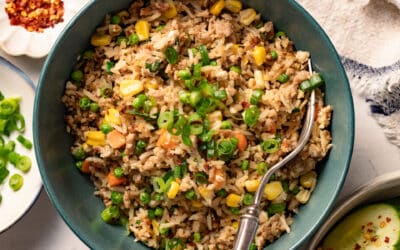 Ground Pork and Rice Skillet