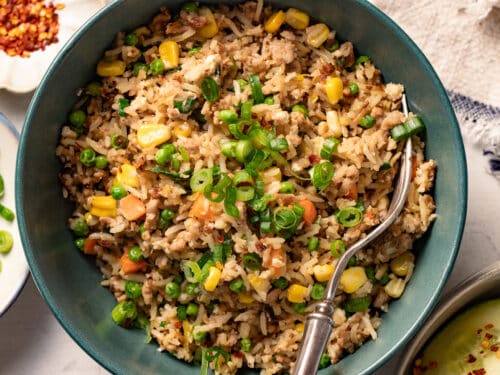 Ground Pork and Rice Skillet