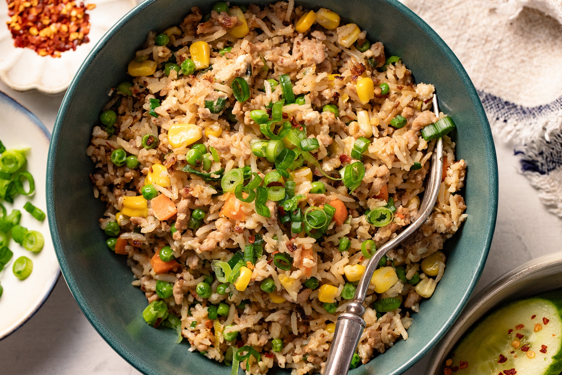 Ground Pork and Rice Skillet
