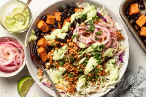 Sloppy Joe Bowls with Smoky Sweet Potatoes and Black Beans