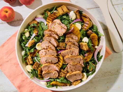 Pork and Peach Salad