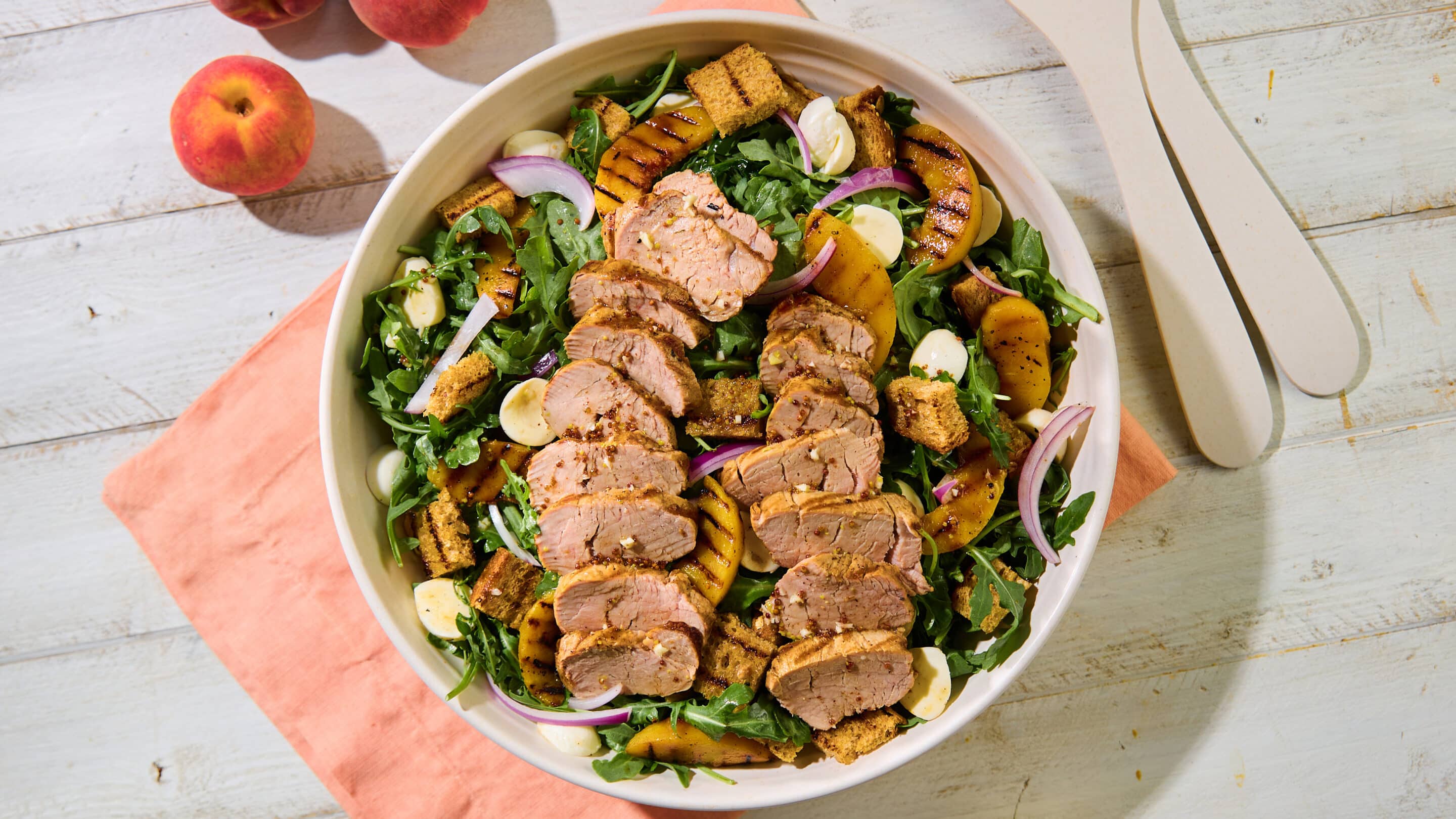 Pork and Peach Salad