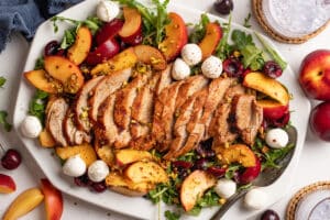 Grilled Pork Tenderloin + Stonefruit Salad