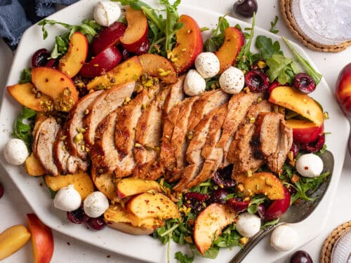 Grilled Pork Tenderloin + Stonefruit Salad